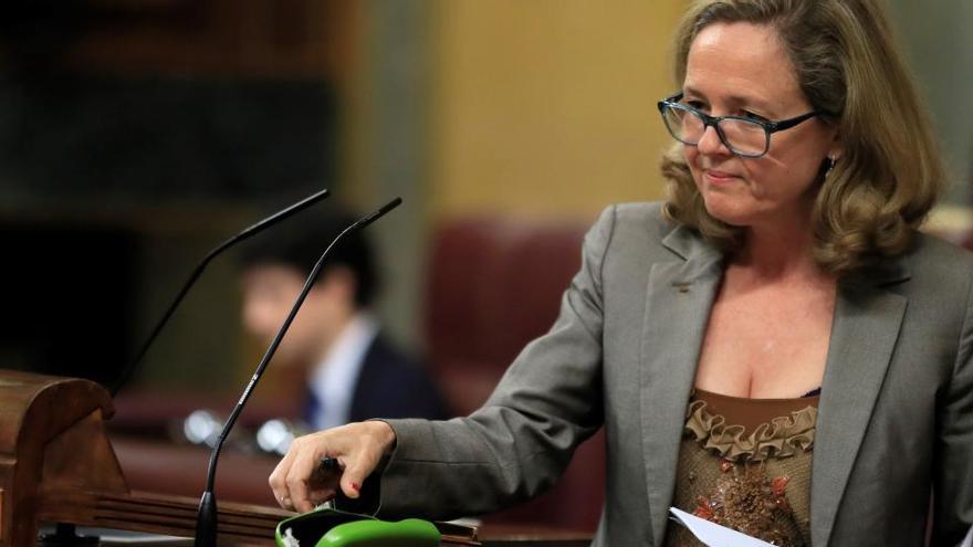 Nadia Calviño, en una intervención en el pleno.