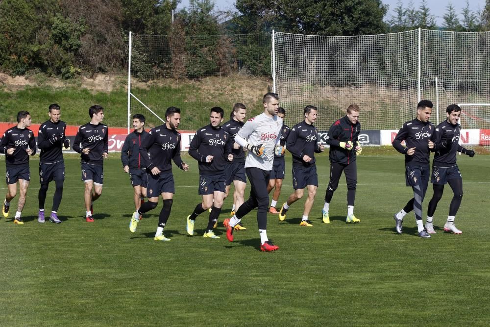 Entrenamiento del Sporting de Gijón