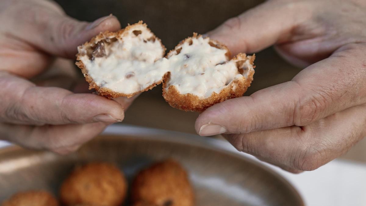 La croqueta de Salino, ganadora en este certamen de Madrid Fusión.