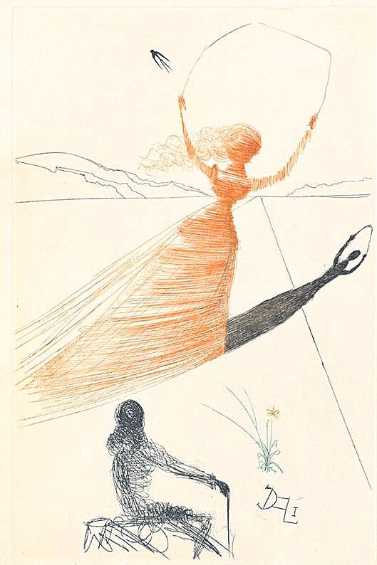 Il·lustració de Dalí per a "Alícia al país de les meravelles".