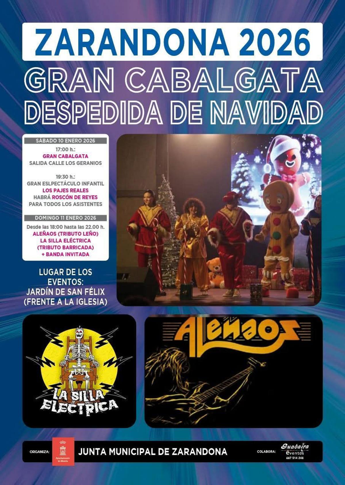 Cartel de los actos programados en Zarandona este fin de semana