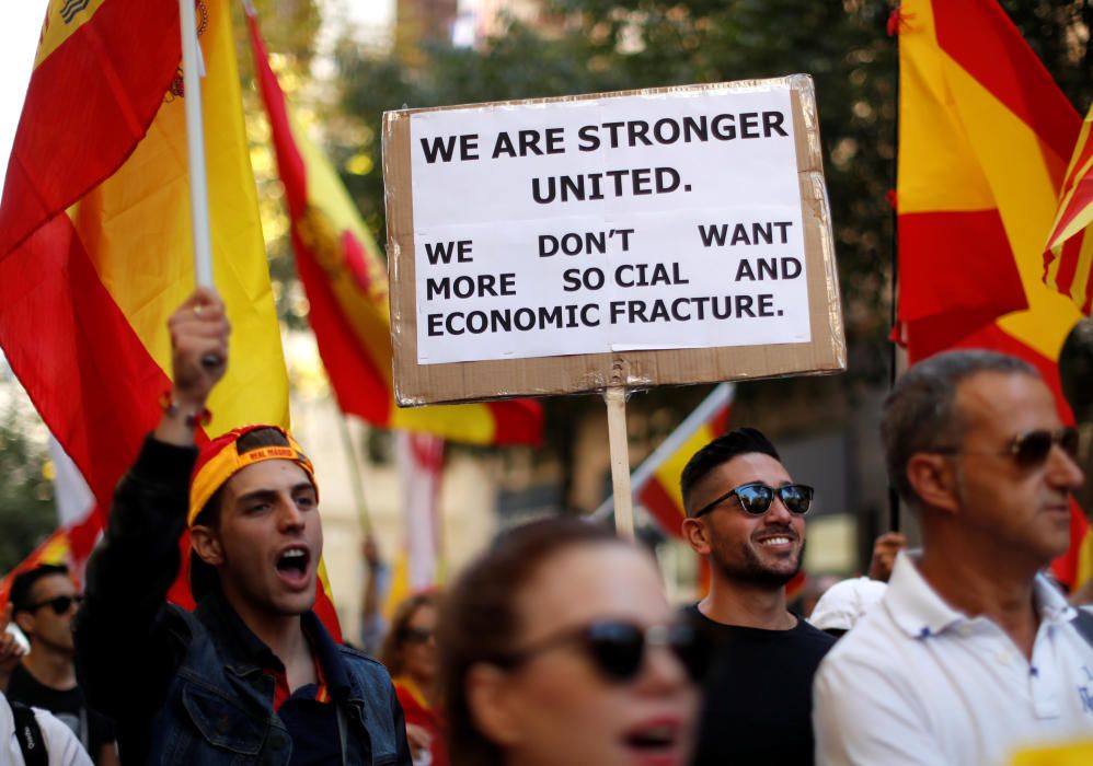 Manifestación en Barcelona por la unidad de España