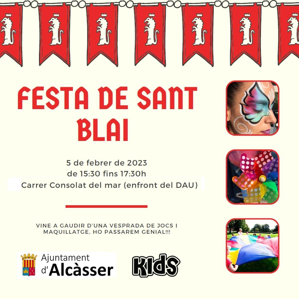 Cartell Sant Blai 2023 en Acàsser