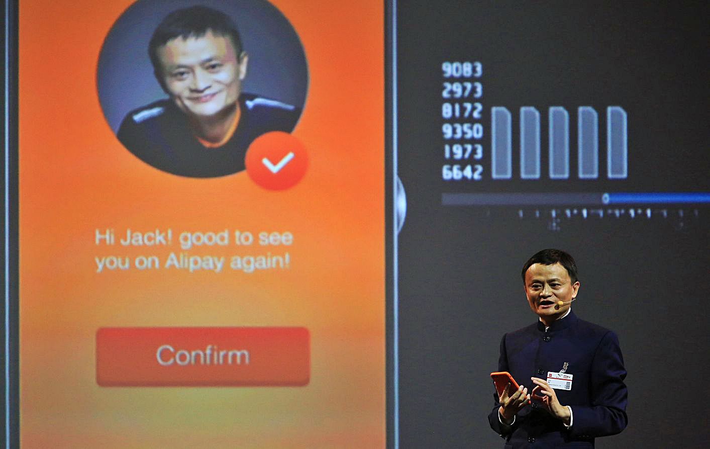 Jack Ma, fundador de Alibaba, durante una conferencia en Hannover. 