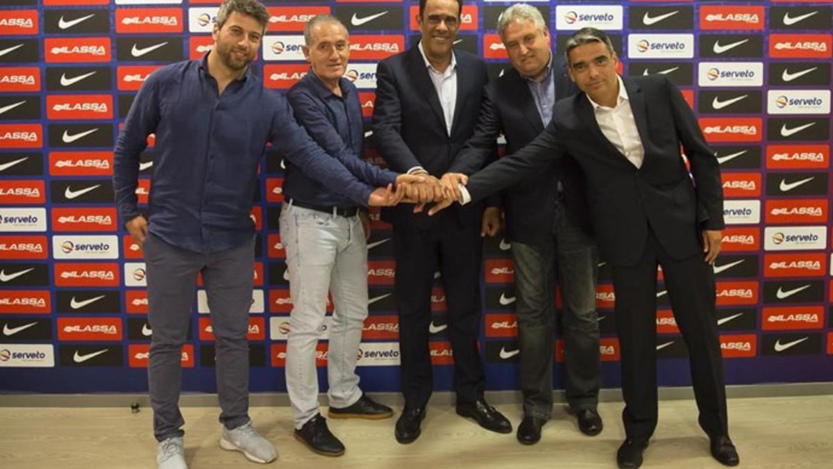 Presentación de Andreu Plaza como nuevo entrenador del Barça Lassa