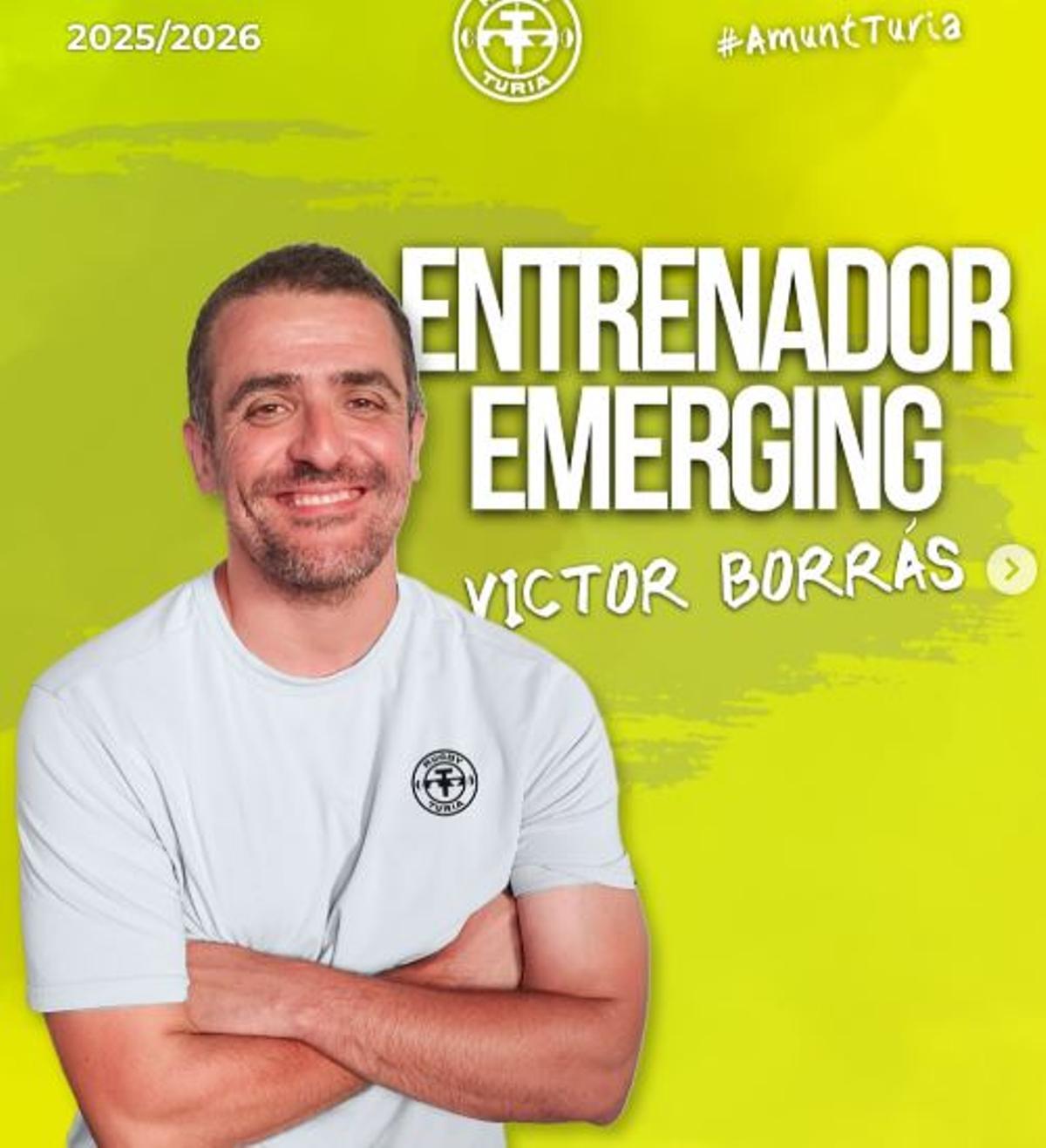 Víctor Borrás se encargará del desarrollo y liderazgo del equipo Territorial como 1º Entrenador del Emerging.