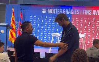 Xavi y Piqué, presentes en el acto de despedida de Sergi Roberto