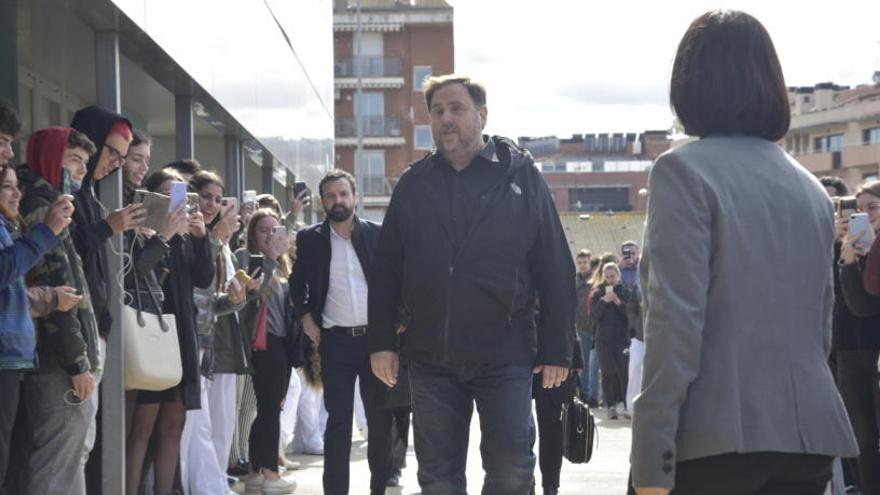 Junqueras, aquest dimarts, arribant al campus d&#039;UManresa