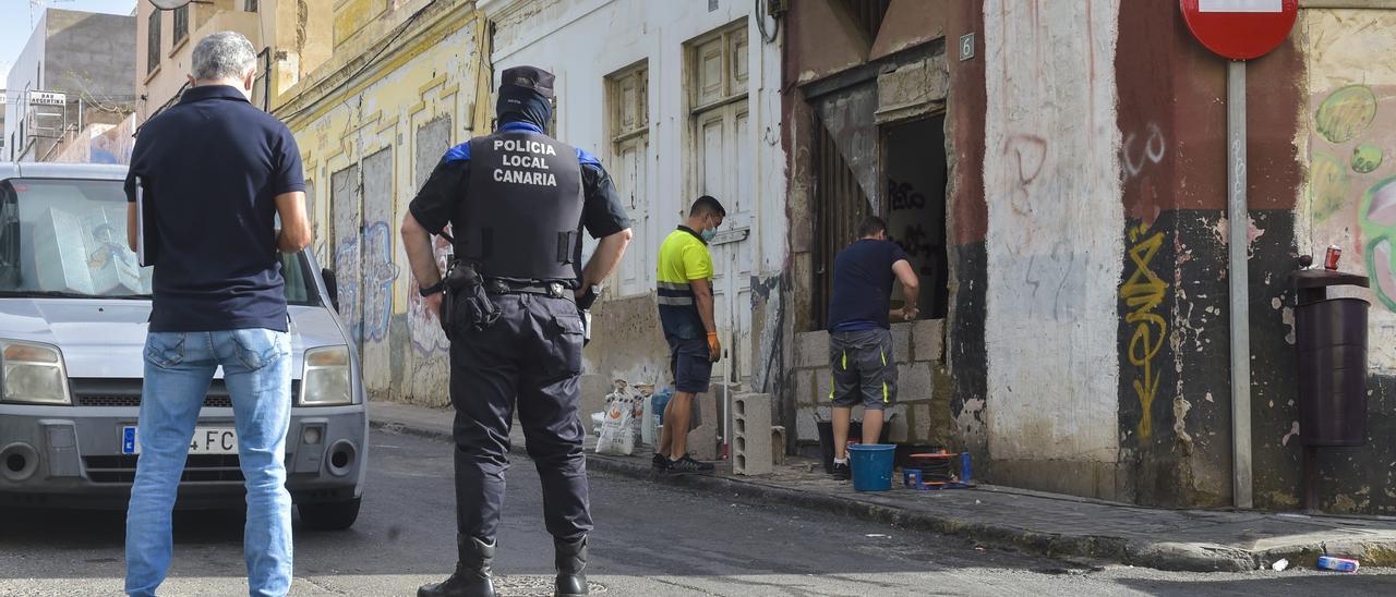 Intervención de la Policía Nacional contra la droga en La Isleta (26/08/2021)