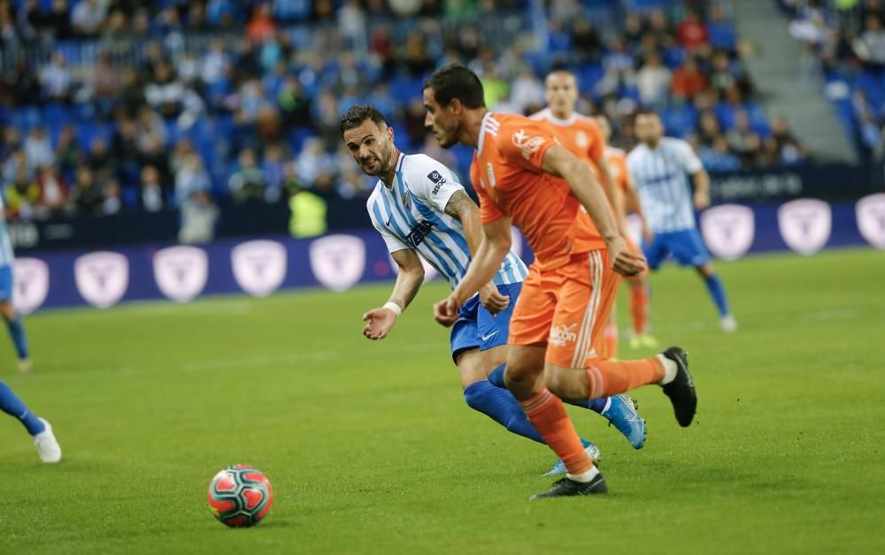 El partido entre el Málaga y el Oviedo, en imágenes