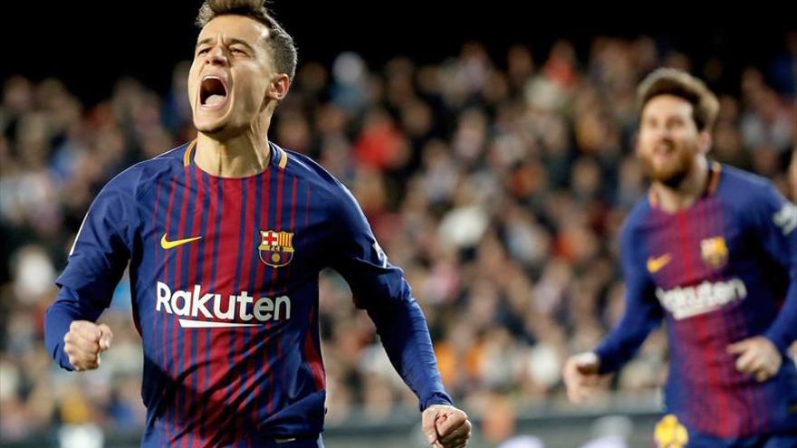 El Barcelona, a la final de la Copa del Rey tras ganar en Valencia (0-2)