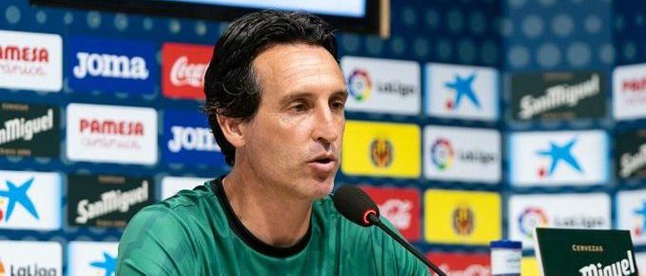 Unai Emery durante la rueda de prensa previa al partido contra el Sevilla FC.