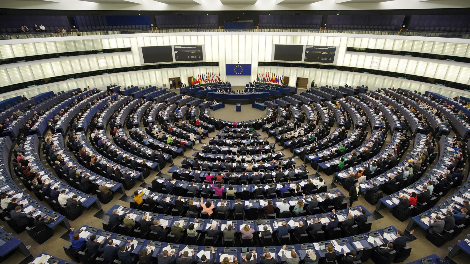 Sesión en el Parlamento Europeo, el pasado 6 de abril en Estrasburgo.