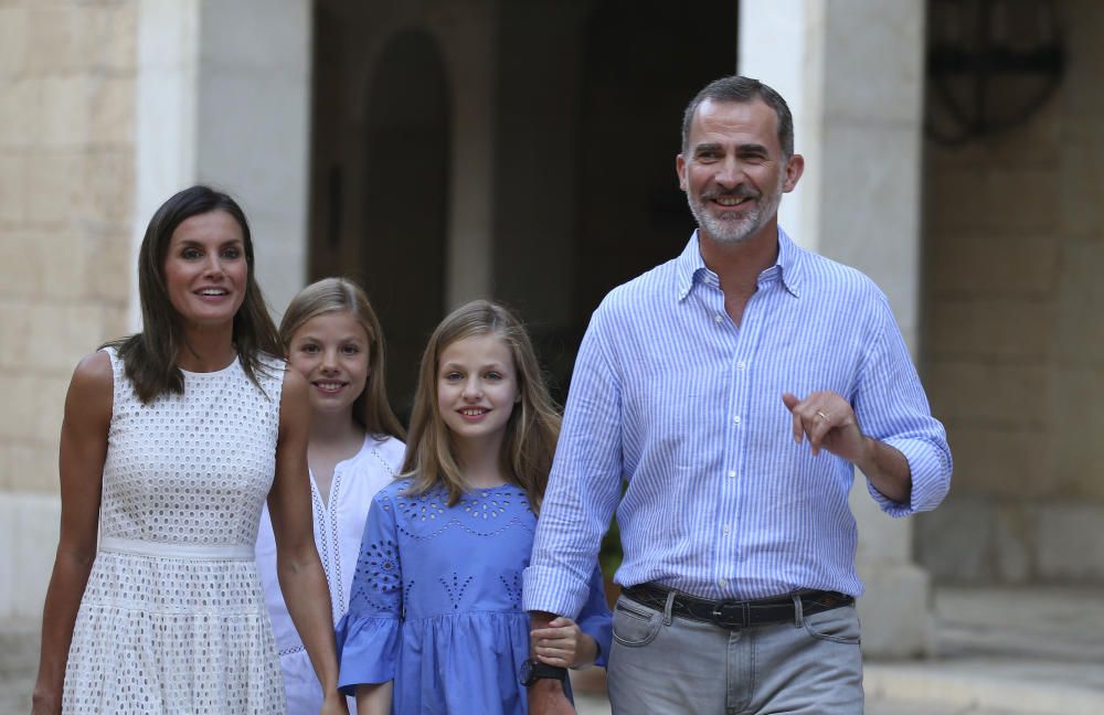 Posado de la Familia Real en el palacio de la Almudaina de Palma