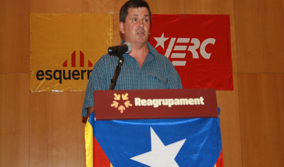 Pere Nolasc Ramis, en l’acte central de campanya d’ERC a Castellbisbal el 2011. Pere Nolasc Ramis, en l’acte central de campanya d’ERC a Castellbisbal el 2011.