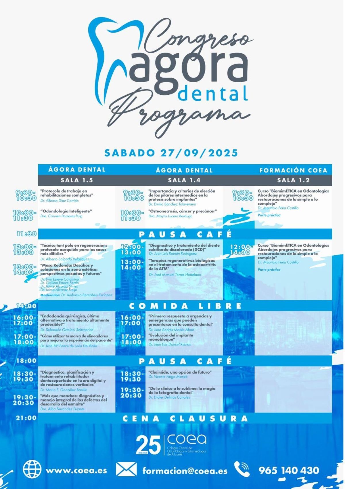 Programa del congreso que se celebra este fin de semana