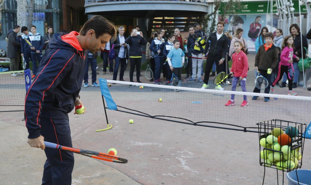 Baño de masas de David Ferrer en Valencia