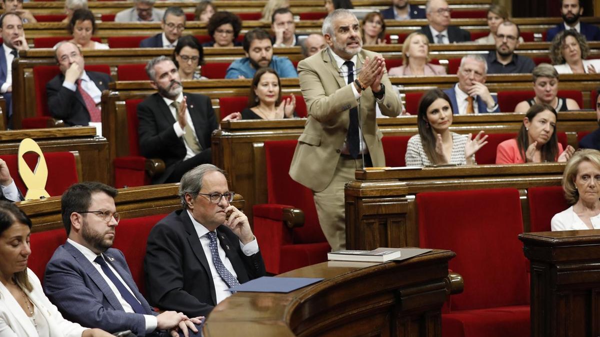 Carlos Carrizosa, de Ciutadans, en la sesión del debate de política general del Parlament.
