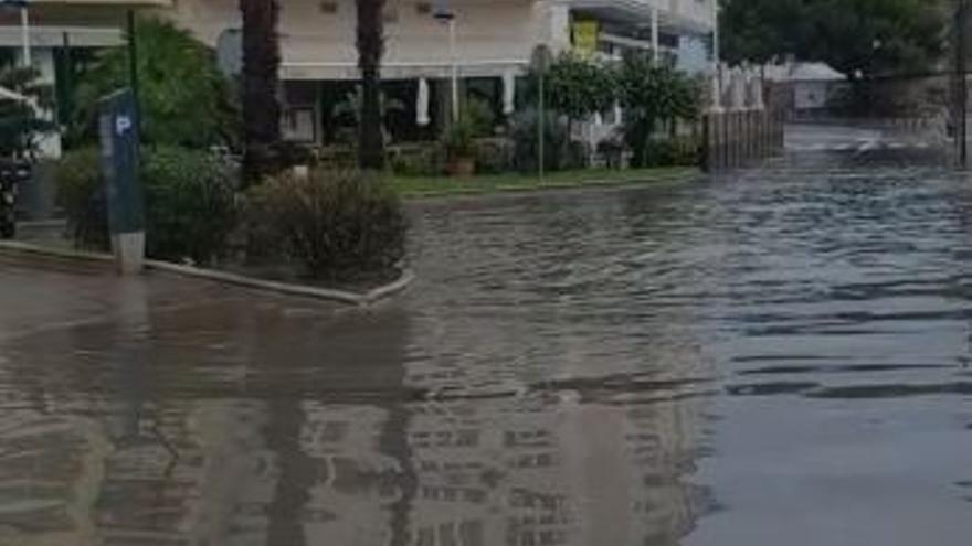 Calles inundadas en Moraira