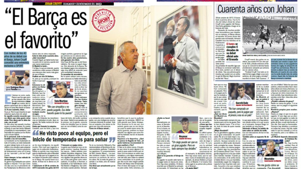 La última entrevista a Cruyff