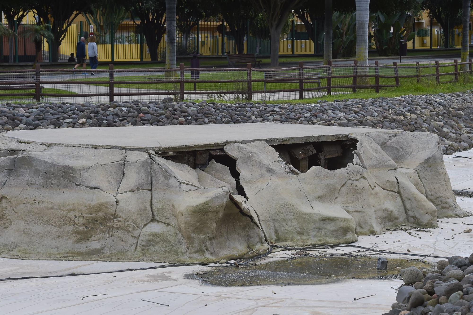 Arreglos y desperfectos en las canchas deportivas del parque Juan Pablo II