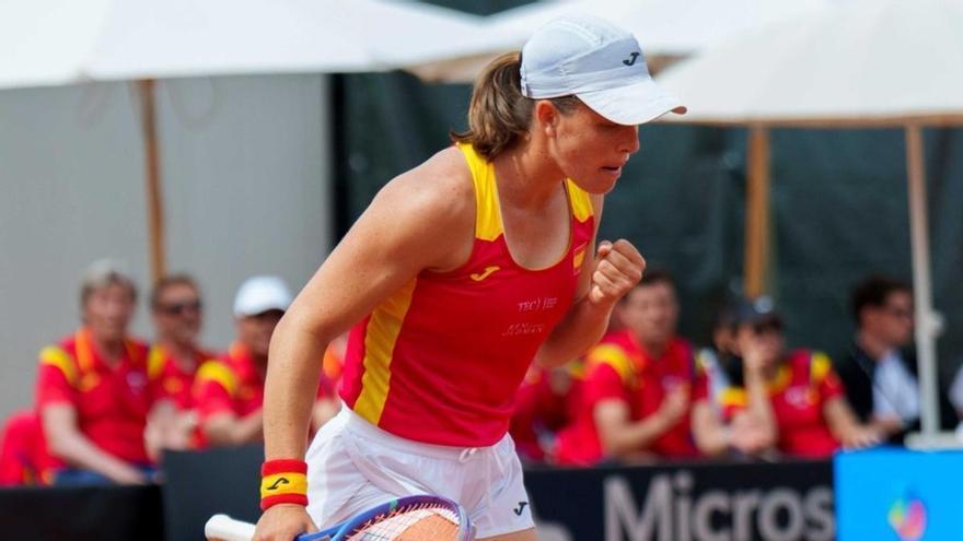 Triunfal debut de la grancanaria Kaitlin Quevedo con España en la Billie Jean King Cup