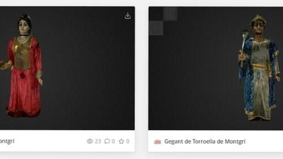 Imatge del web on s'han digitalitzat en 3D els gegants.