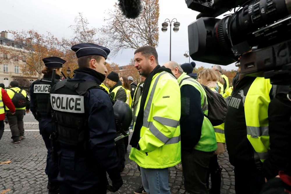 Protesta en París de los ''chalecos amarillos''