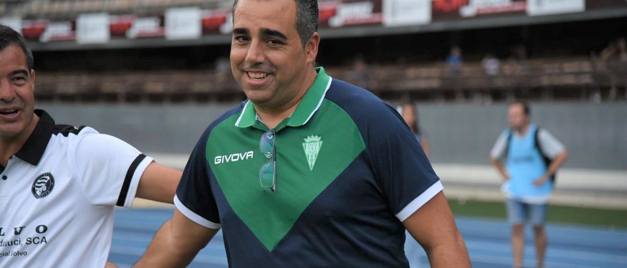 Germán Crespo, durante el encuentro ante el Xerez DFC en Chapín.