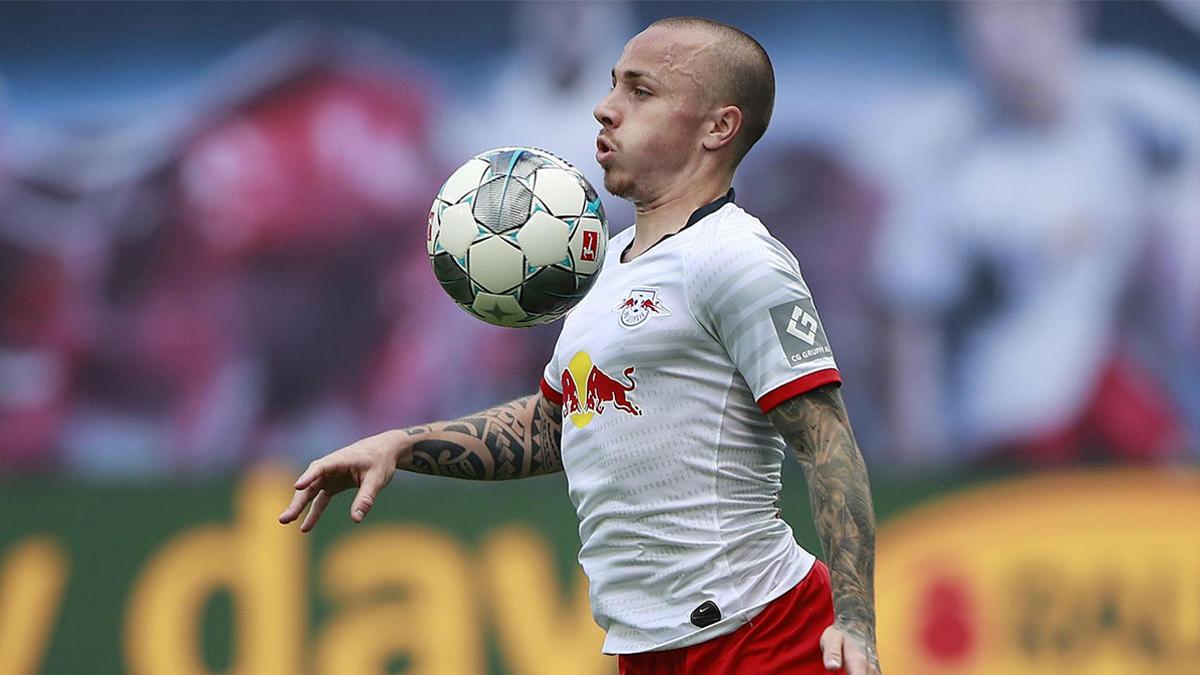 Angeliño jugó su último partido de la temporada con el Leipzig ante el PSG