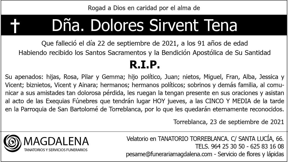 Dña. Dolores Sirvent Tena