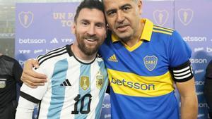 Messi y Riquelme en La Bombonera