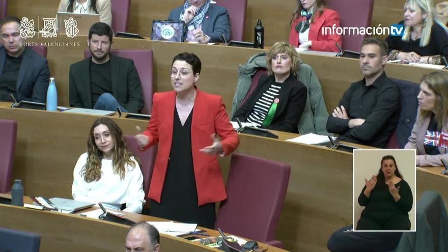 Aitana Mas recrimina a Mazón la inversión en la Cámara de Comercio de Alicante