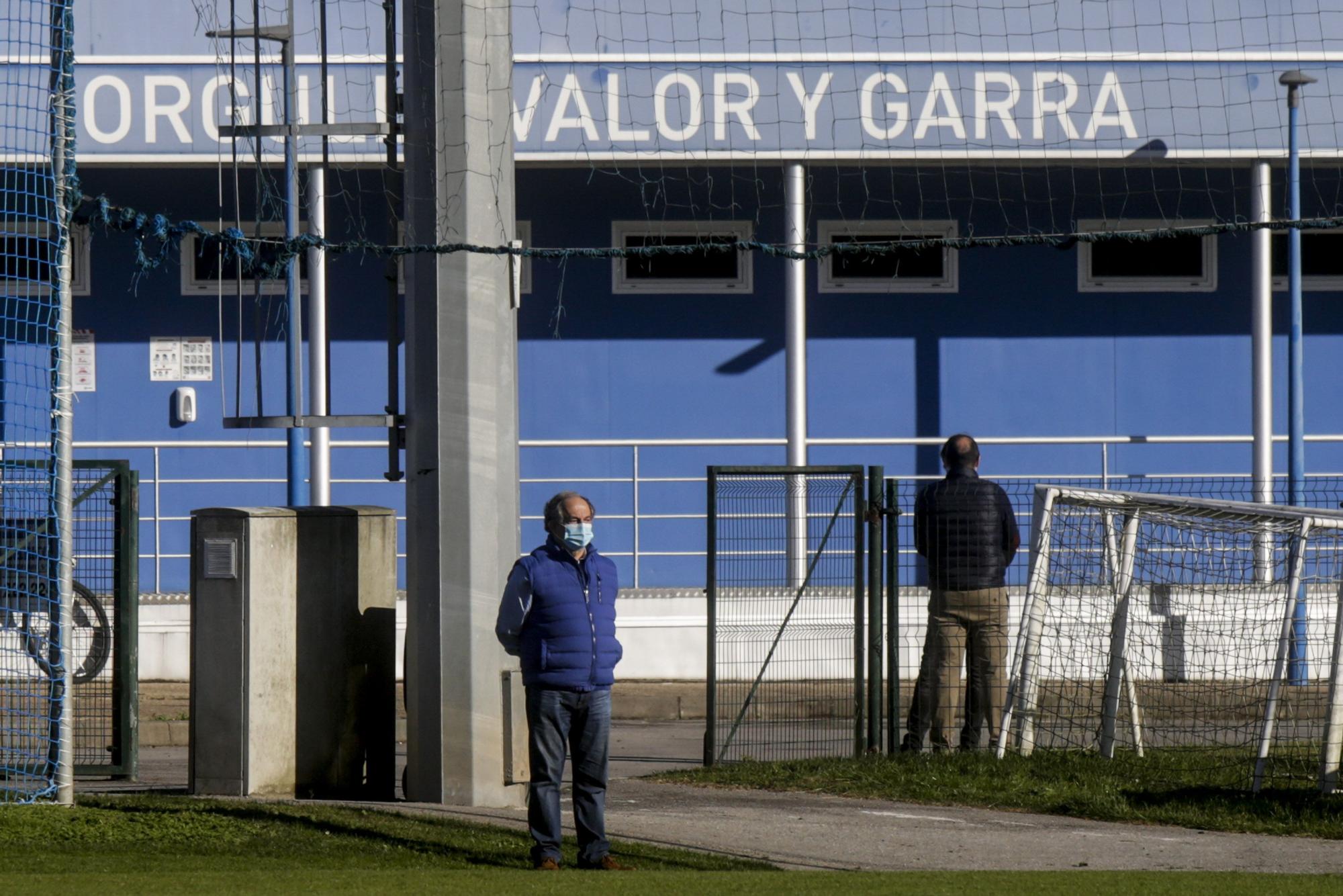 El último entrenamiento del Oviedo antes de recibir al Fuenlabrada