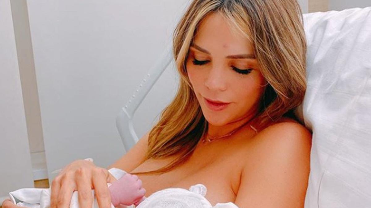 Rosanna Zanetti da a luz a su hija