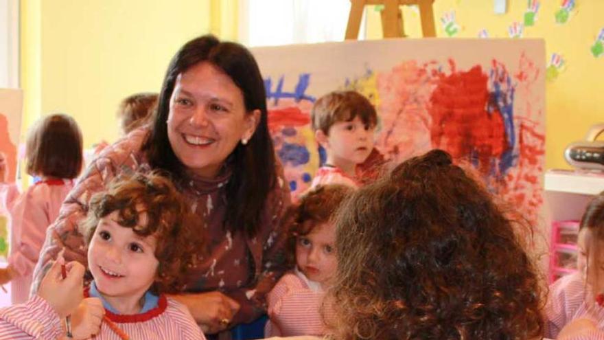 Susana López Ares, en la escuela infantil de El Bibio (Gijón).