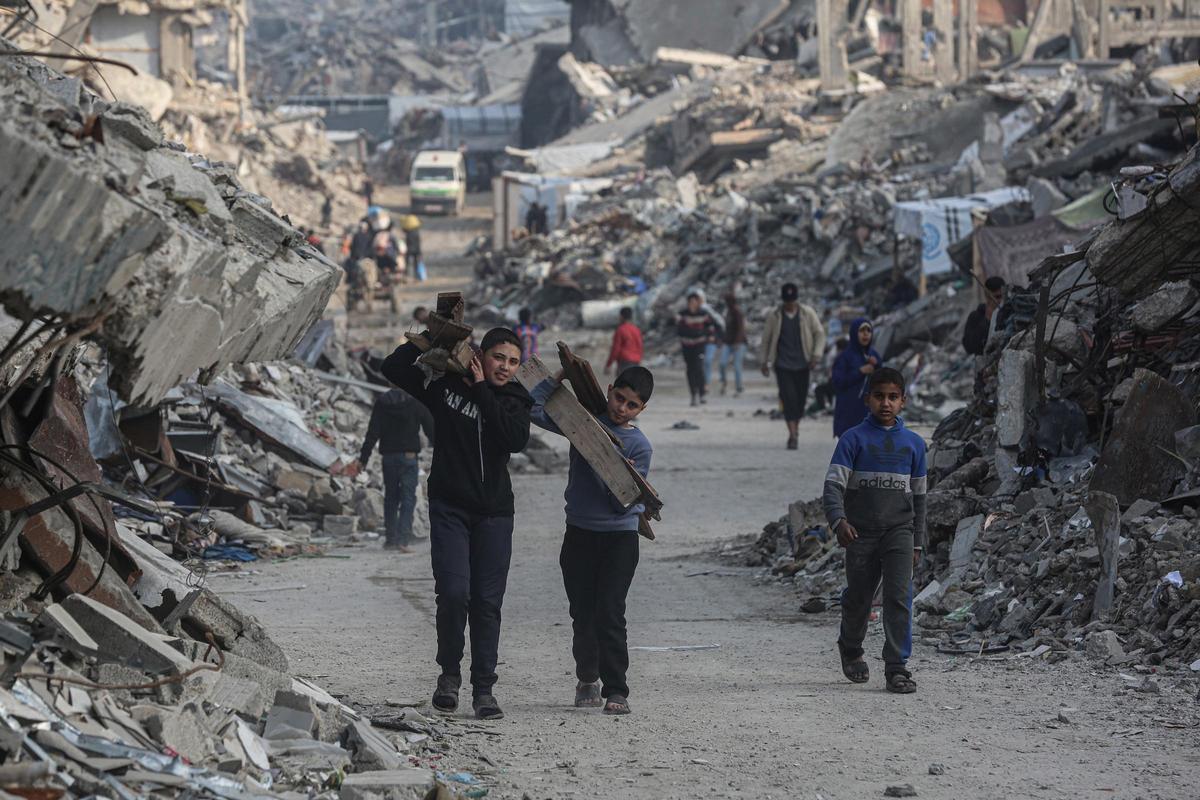 Imagen de archivo de palestinos en Gaza