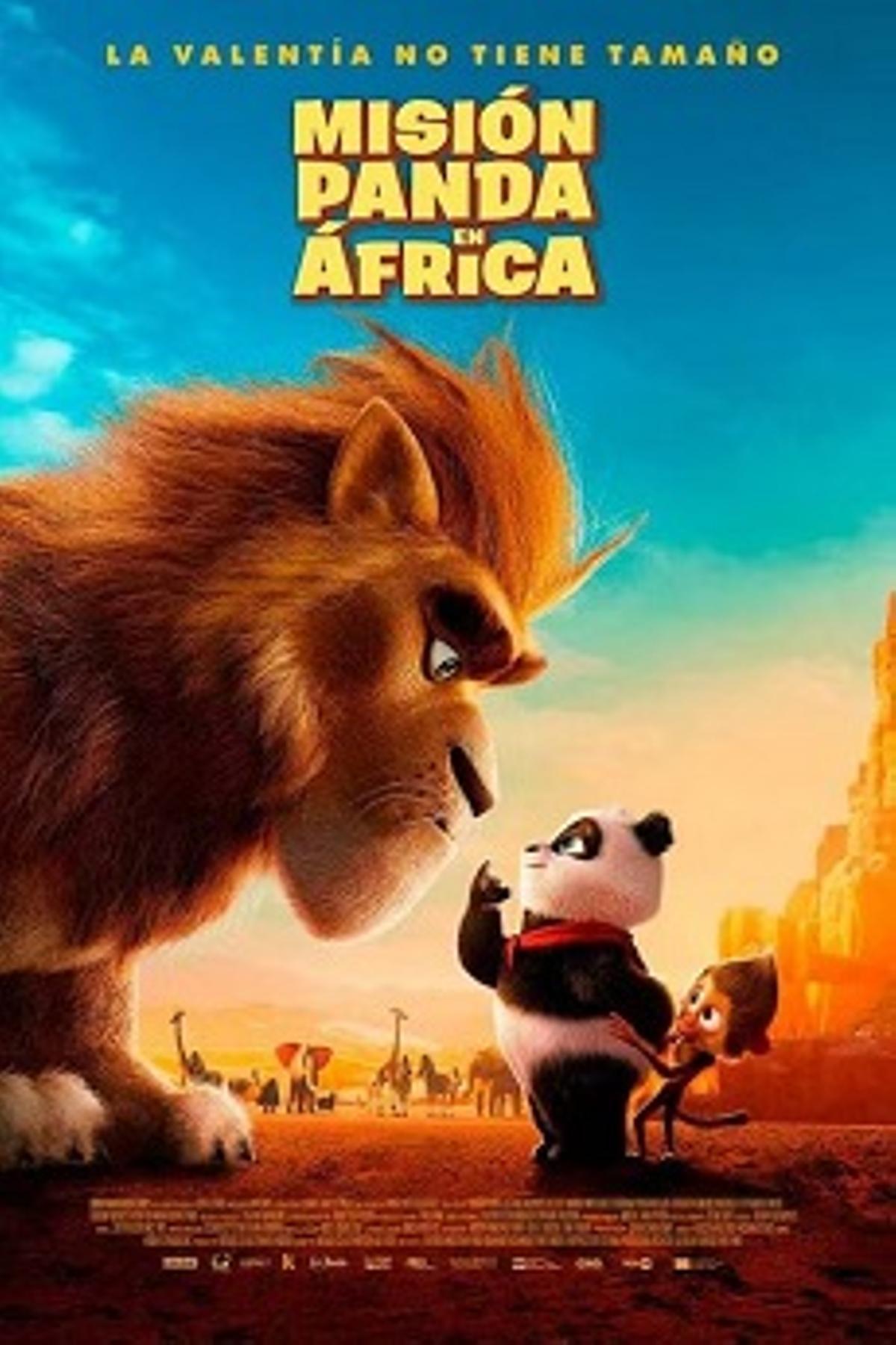 Cartel de Misión Panda en África.