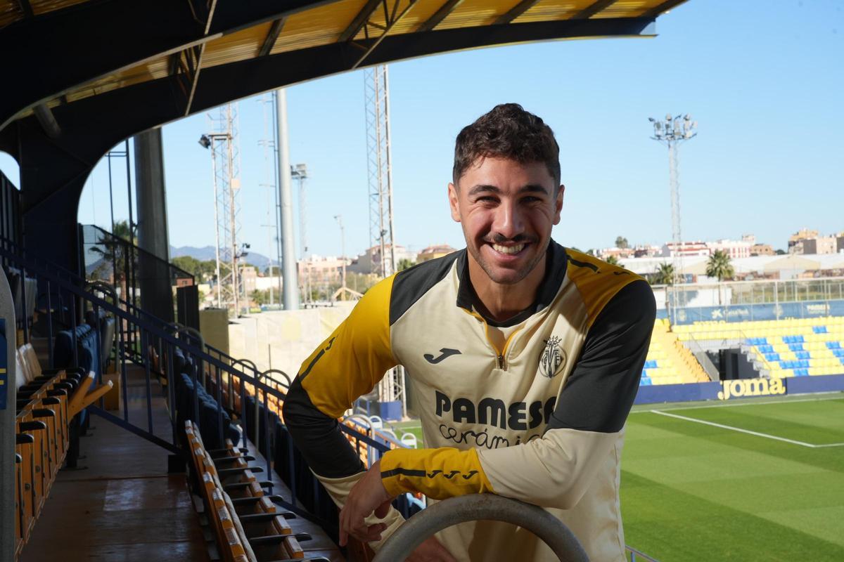 Santi Comesaña, en la Ciudad Deportiva José Manuel Llaneza.
