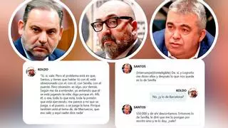 Koldo, a Ábalos: "Santos está obsesionado con Sevilla y el puente. Por la presión que ejerce parece que se juega el puesto o la luna"