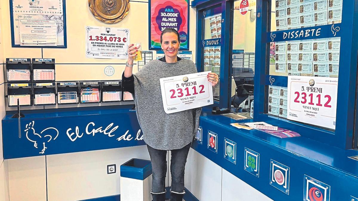 L’administració 1 de Porqueres va tornar a repartir un premi: en aquesta ocasió una sèrie del cinquè premi el 23.112.