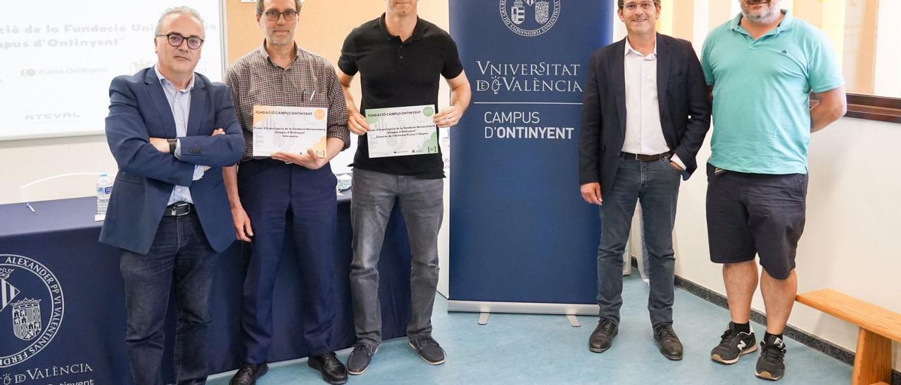 La Fundació Campus Ontinyent entrega los premios a los proyectos ganadores con la presencia del alcalde, Jorge Rodríguez. | FCO