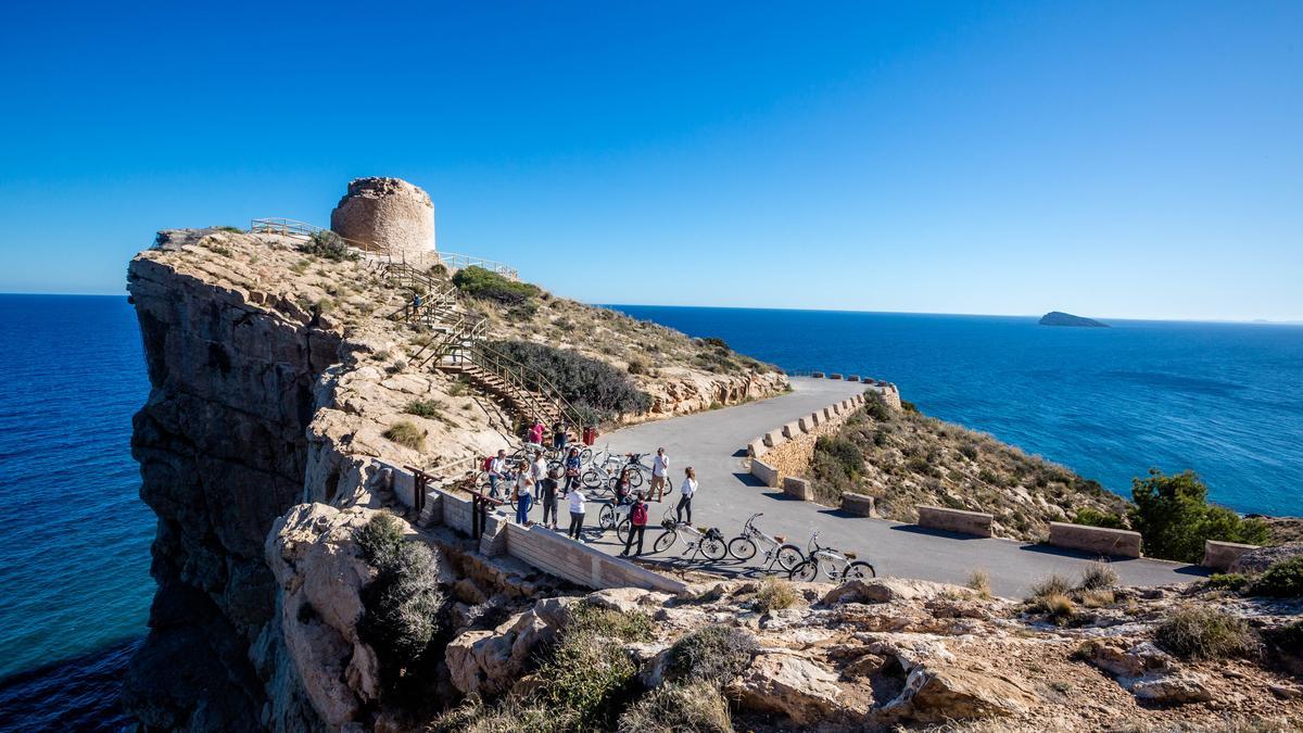 La torre de les Caletes en una imagen de achivo.