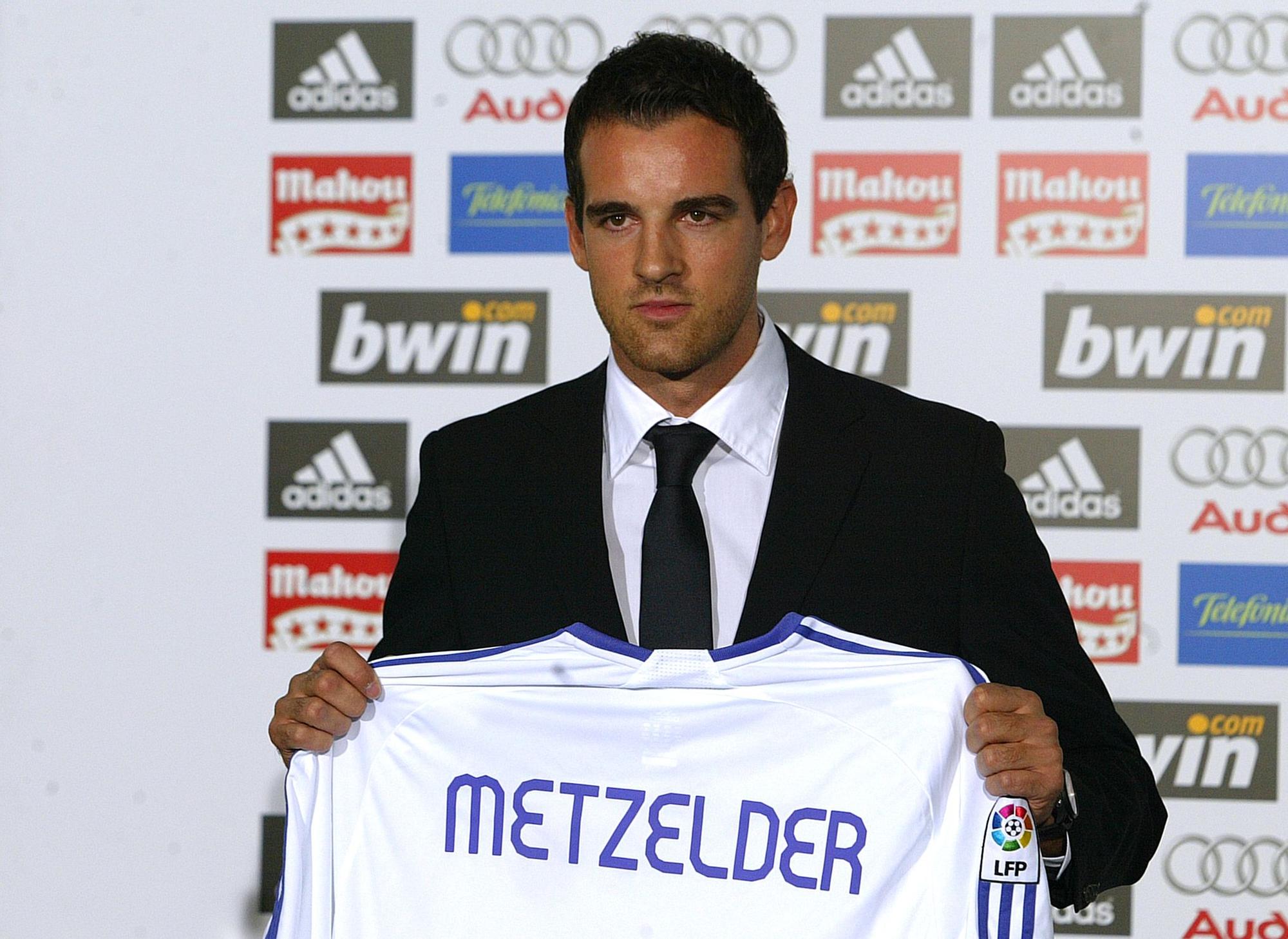 Metzelder, en su presentación con el Madrid.