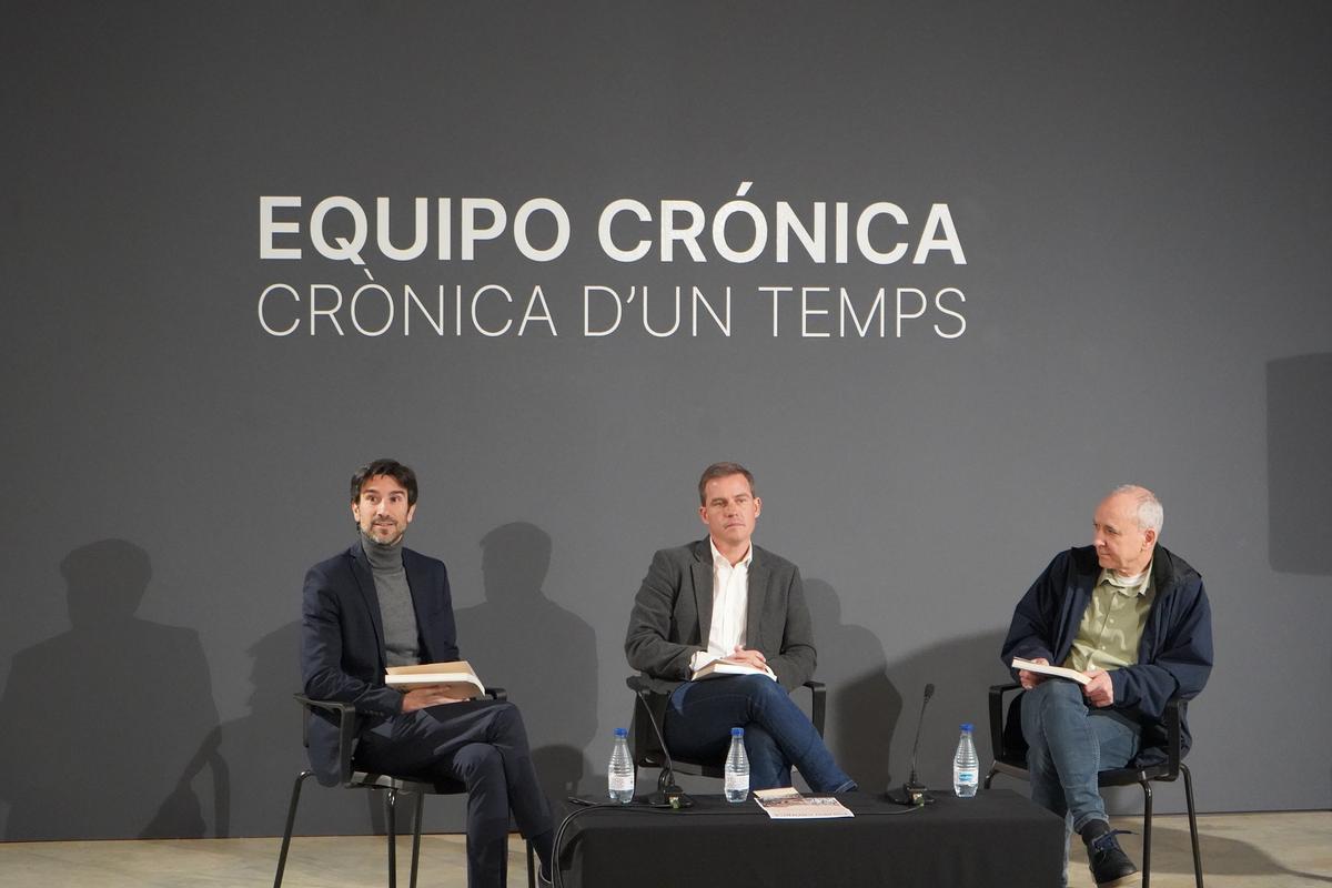 Pablo Camarasa, junto al alcalde de Xàtiva, Roger Cerdà, y el regidor de Cultura, Alfred Boluda.