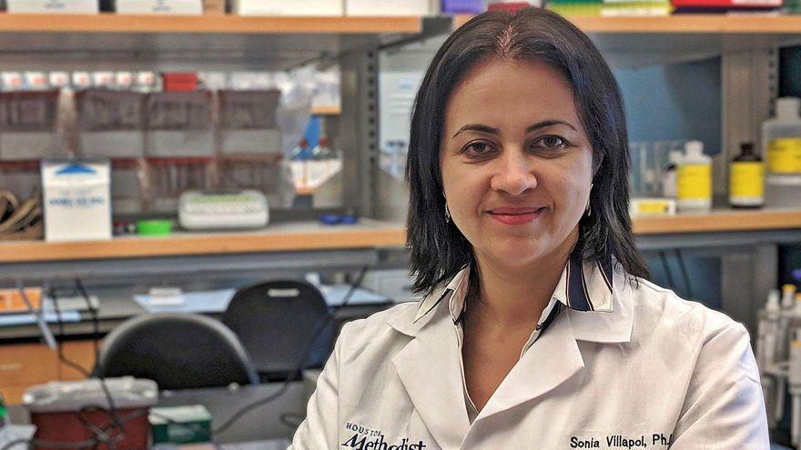 La científica gallega Sonia Villapol, en su laboratorio de Houston.