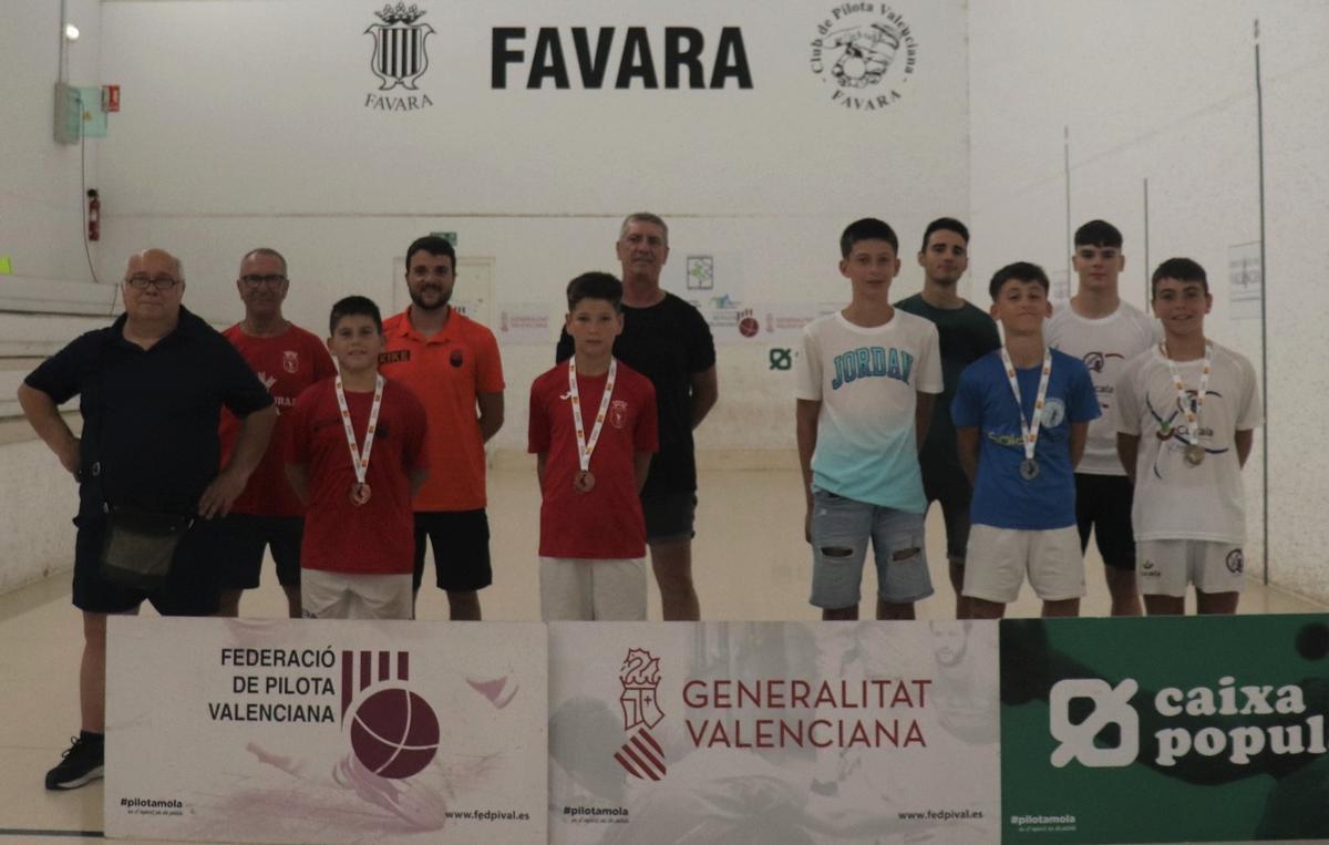 Podi Aleví dels XLI Jocs Esportius de la Comunitat Valenciana de raspall individual, masculí.