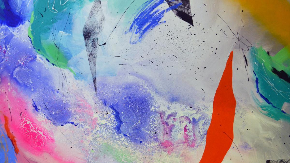 Obra de Nataline Pomar, artista multidisciplinar y activista del color, cuyo lenguaje visual combina abstracción, emoción y juego.