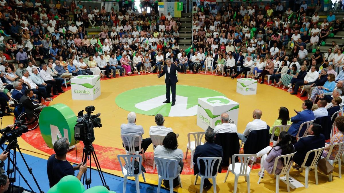 Rodríguez, durante la presentación de candidaturas este sábado en la capital grancanaria.