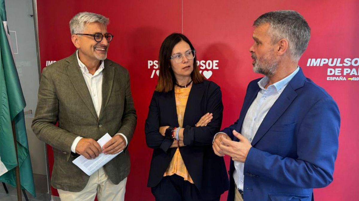 Josele Aguilar, ayer, en la sede del PSOE de Marbella.